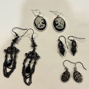 4 pairs of French hook earrings.
